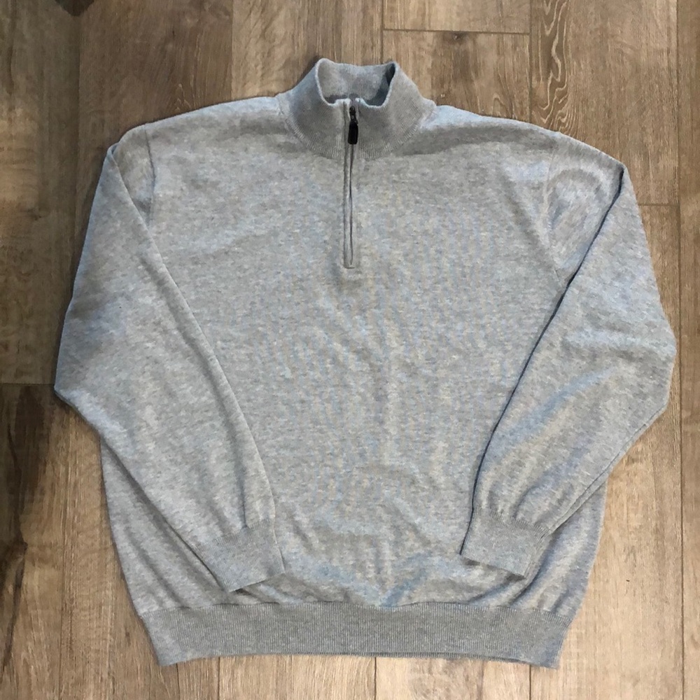 JOS. A. BANK Signature Collection 100% Pima Cotton 1/4 Zip Sweater